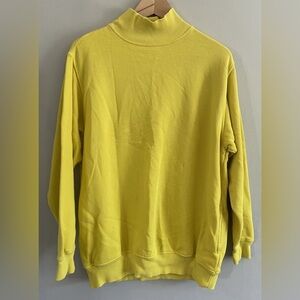 Aerie Sweatshirt Mock Neck Side
Pockets Yellow Size XS